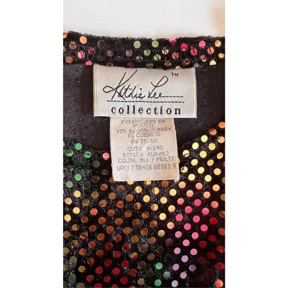 Vintage Kathie Lee Collection Women’s Large Multicolor Vibrant Sequin Shirt Top - Picture 7 of 11